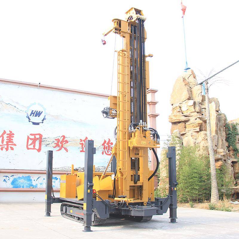 履带式水气两用钻机气动打井机钻井机设备大型空压机挖深水井神器