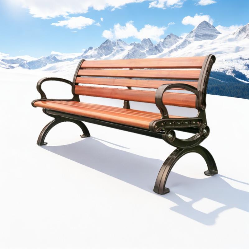 公园椅室外长条凳子座椅连排椅定制庭院休闲椅塑木长椅靠背等候椅