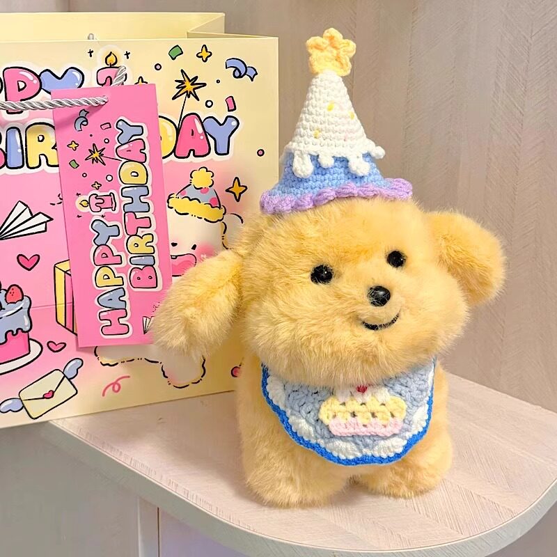 金毛圣诞小狗玩偶治愈系穿衣公仔睡觉抱枕床上毛绒玩具生日礼物