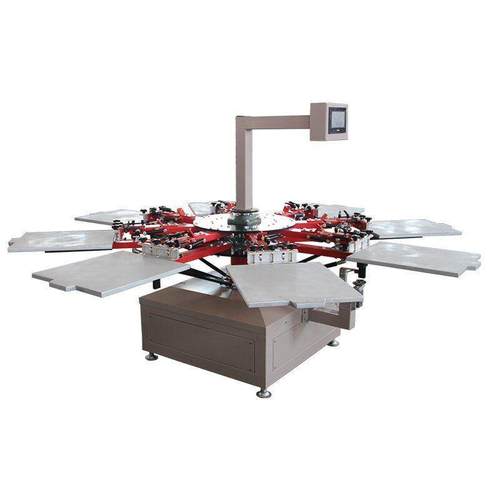 山东半自动印花机自动定位丝印机T恤工装多色套色印刷机