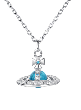 Vivanne土星经典立体飞碟项链