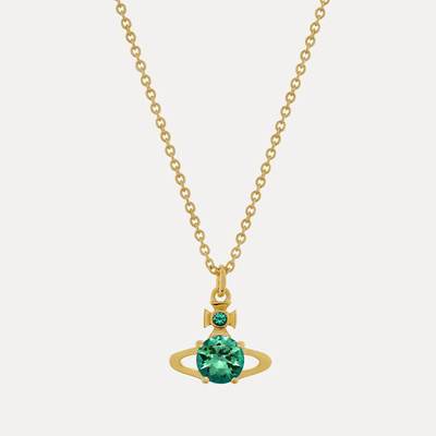 【新品】西太后Reina Pendant 绿色宝石吊坠项链女轻奢锁骨链