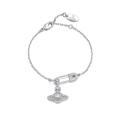 Vivanne土星手链经典镶钻回形针