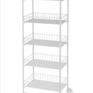 可移动书架置地式带轮置物架移动收纳推动式五层厨房落地架新款。