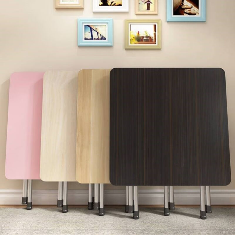 优依福松木小方桌简约家用迷你实木矮子正方形桌布摺叠4人四可折