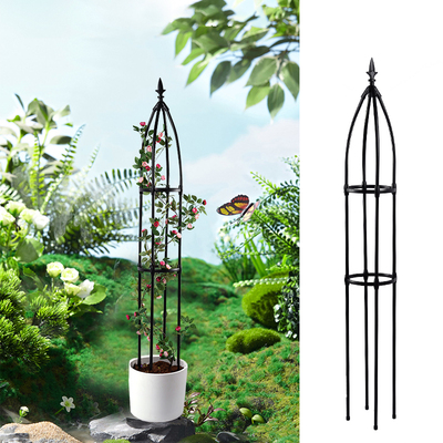 花架爬藤架铁线莲园艺玫瑰支撑杆室外月季支架花盆支撑植物攀爬架