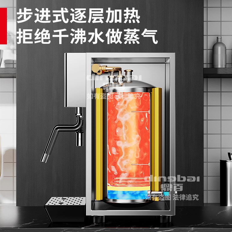 鼎百专用蒸汽奶泡机咖啡奶茶加热机商用蒸汽机全自动吧台开水机