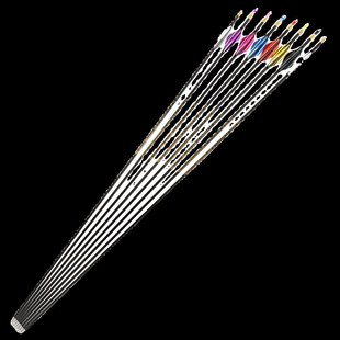 螺旋羽千一千三碳素箭反曲弓复合弓竞技比赛练习射准纯碳箭支