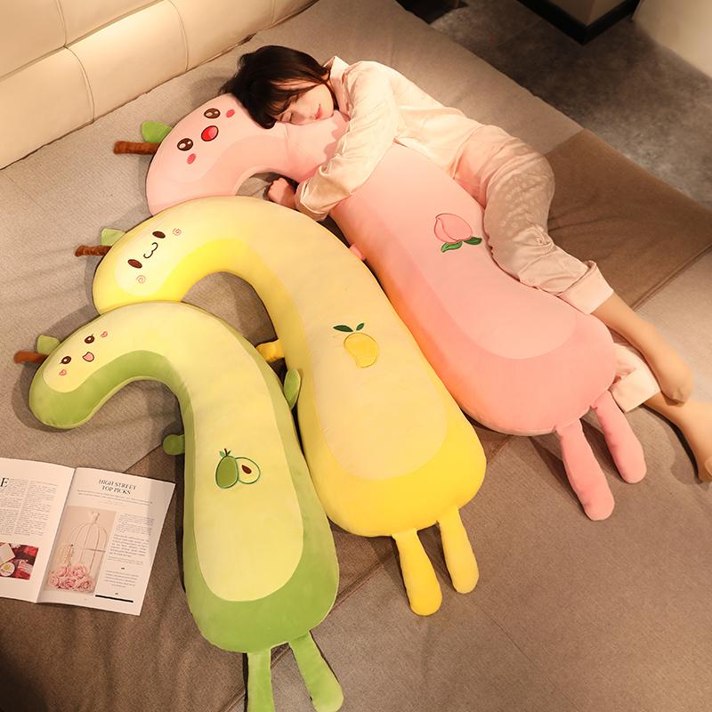 可爱水果长条抱枕女生床上夹腿侧睡枕头大靠枕男生款卧室床头靠垫