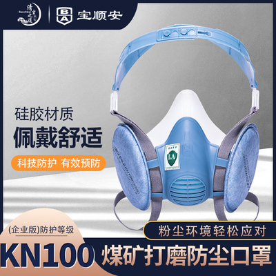 宝顺安N防尘口罩防工业粉尘灰粉煤矿水泥打磨装修电焊口罩