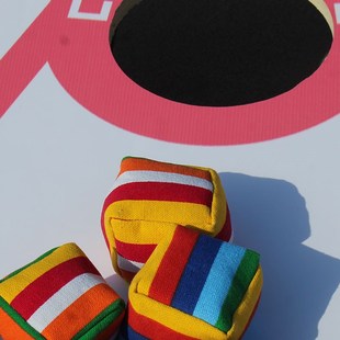 儿童玉米洞沙包板投掷感统赛事道具木质沙包板游戏定制