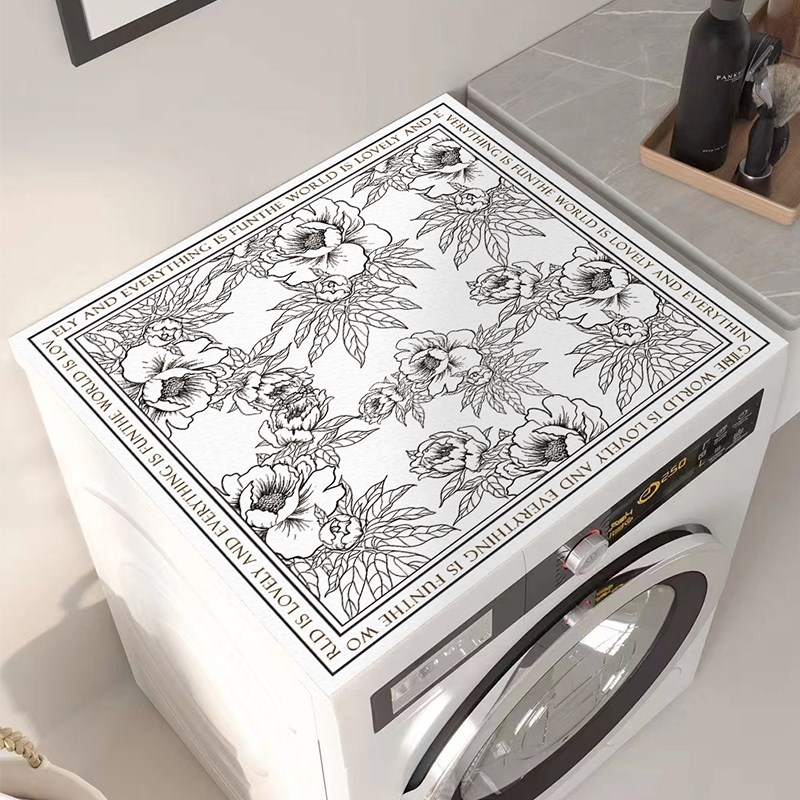 滚筒洗衣机盖垫吸水防晒冰箱盖布防尘罩垫布硅藻泥床头柜台面垫子