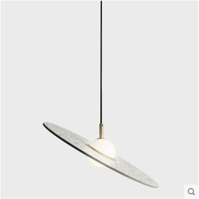 北欧创意水磨石吊灯西餐厅奶茶店咖啡馆吧台水泥LOFT公寓工业灯具