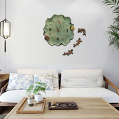 家用静音钟 钟表客厅挂表中式 立体无边框挂钟装 饰时钟创意个性