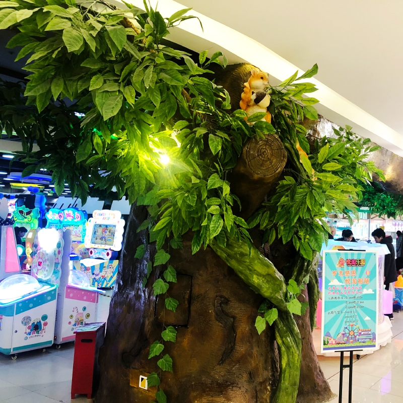 仿真树枝芒果叶商场装饰植物室内大树工程造景园林绿化塑料树叶