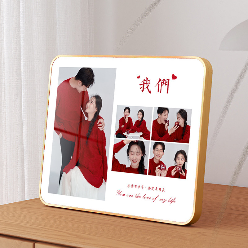 照片打印相框婚纱照摆台洗相片做成结婚照冲印全家福画框装裱