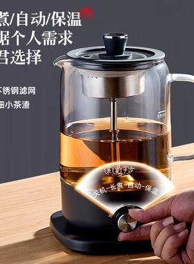茶皇子黑茶煮茶器新款家用煮茶壶蒸汽喷淋式煮茶炉办公室保温