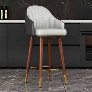 新吧台椅收银台复古高脚凳吧台凳家用岛台椅子酒店前台接待椅