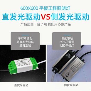 超 集成吊顶平板灯灯石矿棉板工程灯
