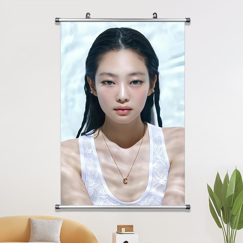 jennie金珍妮装饰画明星写真周边大海报卧室宿舍墙贴壁画卷轴挂画