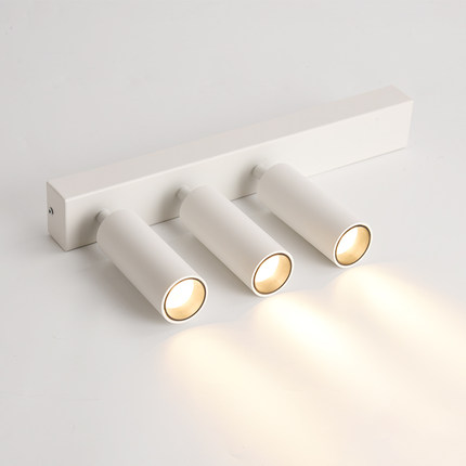LED明装射灯背景墙天花灯北欧双头三头走廊玄关吸顶家用走廊过道