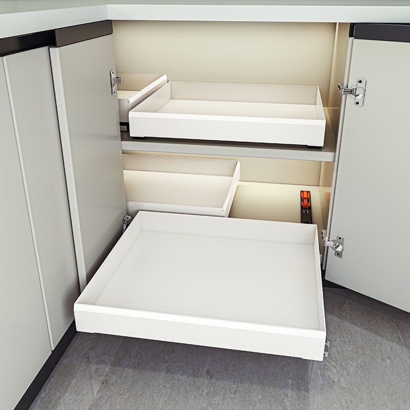 厨房转角拉篮抽屉式橱柜内置物架拐角密网拉蓝超深柜调味料收纳架,厨房/烹饪用具,厨房置物架/置物柜/角架,淘宝优惠券,粉丝福利购,淘宝优惠卷