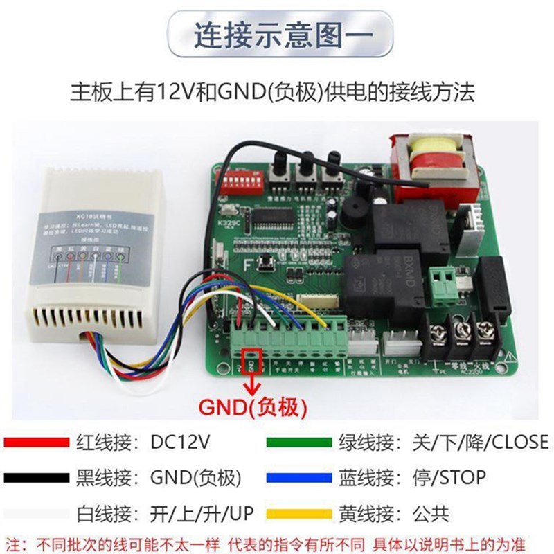 通用型道闸无线遥控接收器车库抬杆伸缩门禁快速大门接收主机模块