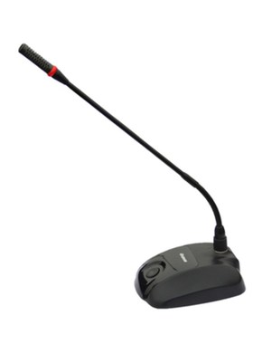 湖山DS-108F 公共广播演讲鹅颈会议室麦克风电池台式有线会议话筒