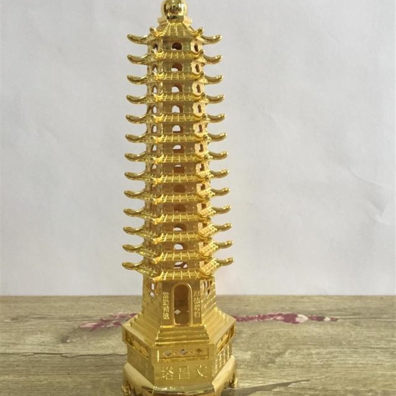 纯铜合金13层9层文昌塔摆件十三层办公室办公桌书房摆件装饰