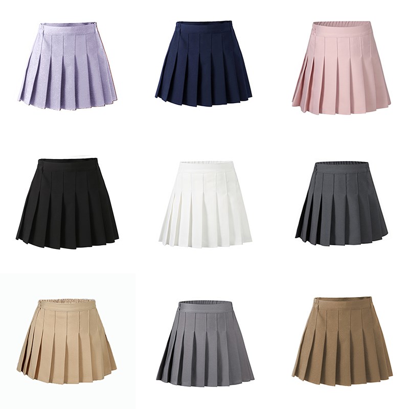 女童百褶裙防走光儿童短裙裤中大童JK半身裙舞蹈学院风a字裙洋气