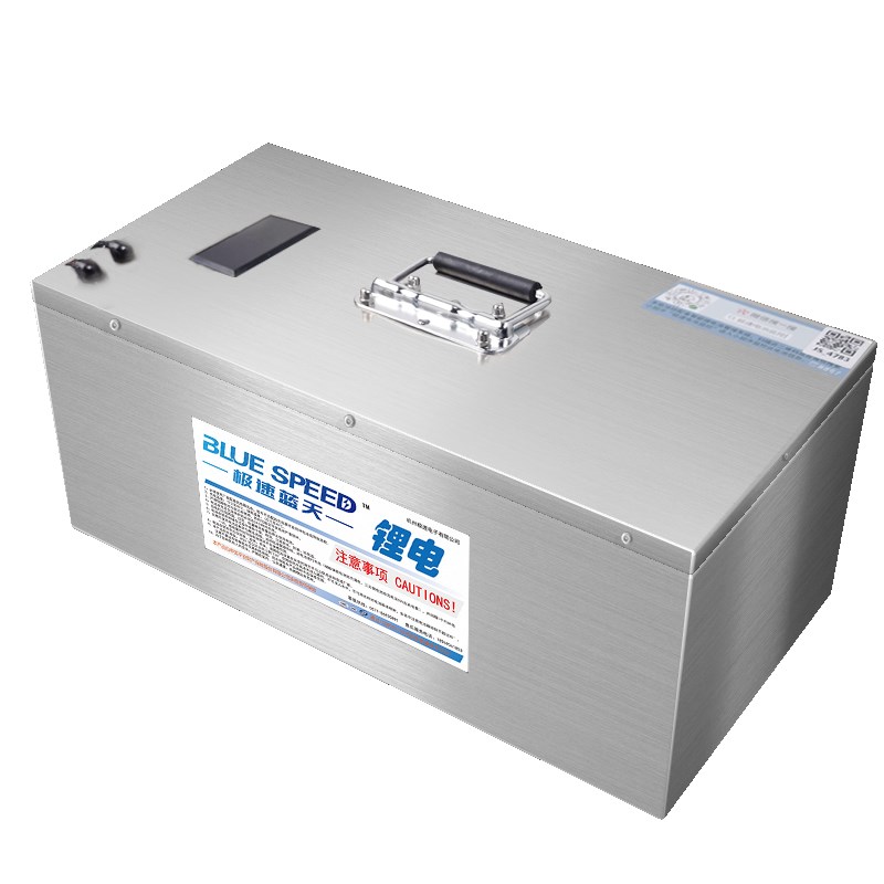 外卖专用两轮电动车60v72v50Ah电瓶快递大容量极速蓝天三元锂电池