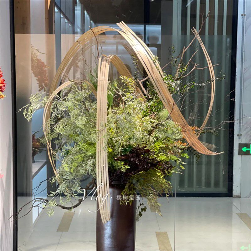竹篾竹条DI手工薄竹丝材料园艺装置婚庆舞台背景策划竹编竹排