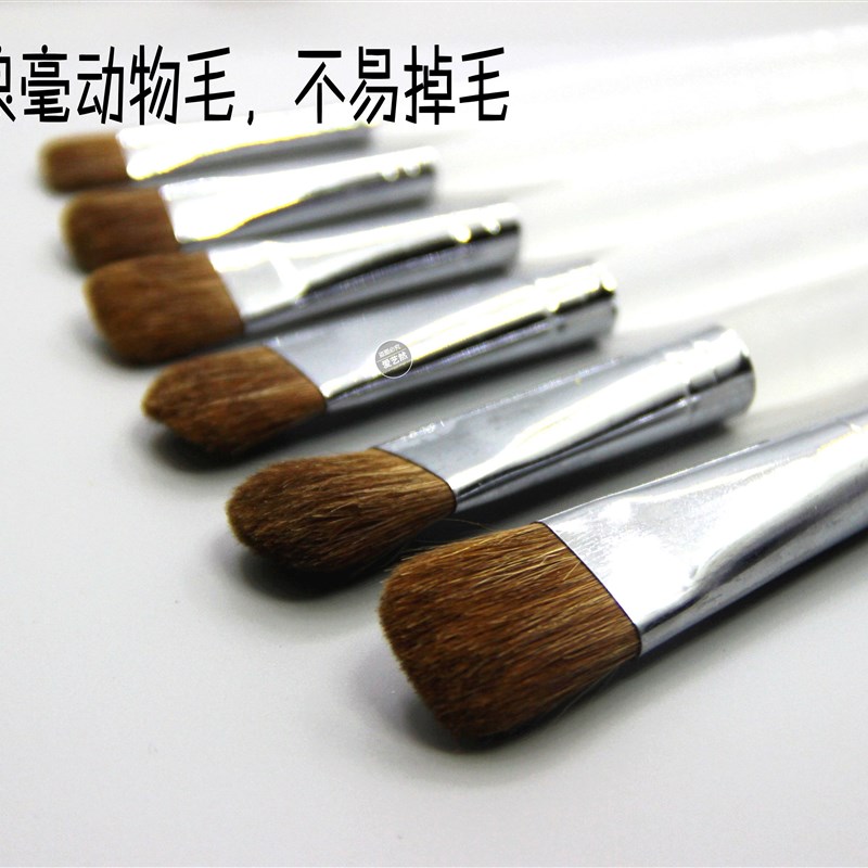 毕加索画笔 狼毫杆磨砂杆水粉笔油画丙烯水彩画笔六支装装