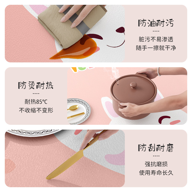 少女心儿童学习书桌垫女生书桌学生女孩矽胶防水课桌桌面保护垫
