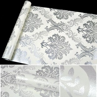 欧式碎大自粘墙纸大马士革自壁纸奢华田园风客厅卧室装修