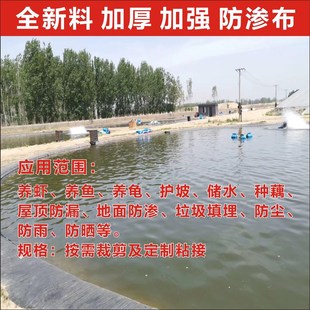 鱼塘防渗布复合土工布防漏防水布鱼池塑料膜藕池养殖防渗定制