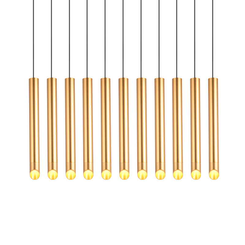 斜口led金色长筒射灯明装筒灯圆柱形圆筒吊线单灯吧台吊灯