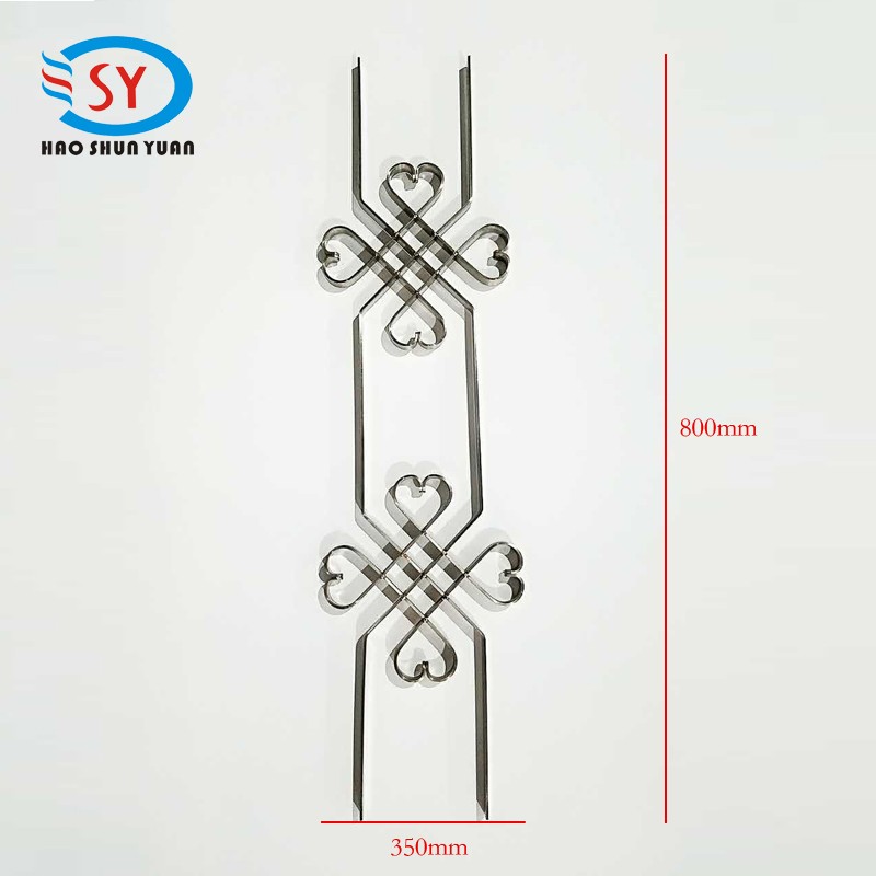 不锈钢装饰防盗网窗花阳台围栏扁钢焊接欧式中式花件2