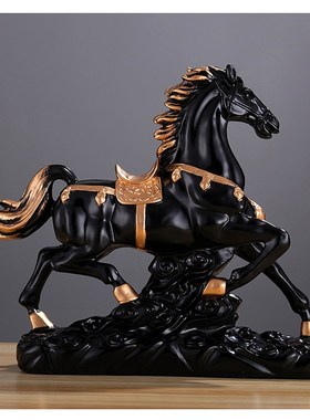 马摆件客厅电视柜装饰马到成功书房办公室中式工艺品桌面酒柜摆设