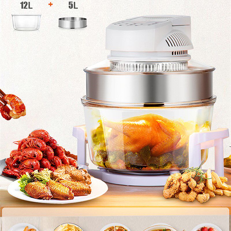 光波炉新款多功能空气电炸锅家用大容量玻璃红薯视烤地瓜机