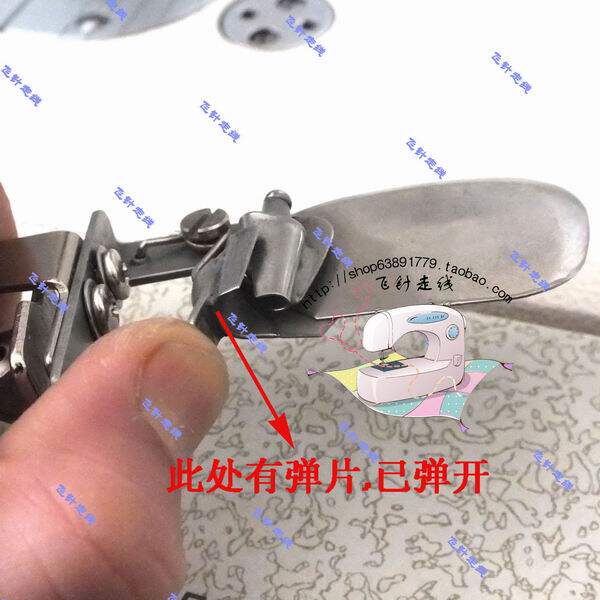 工业平车电动缝纫机卷边器中厚料拉筒直缝下摆过接头滚边压脚