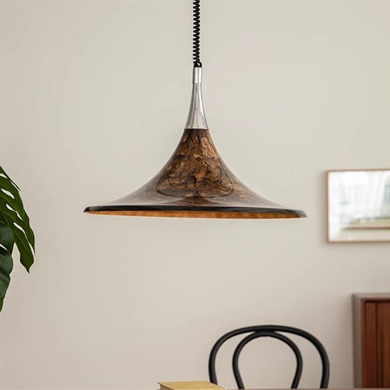 中古咖啡厅倒台喇叭吊灯客厅床头卧室调节创意个性艺术