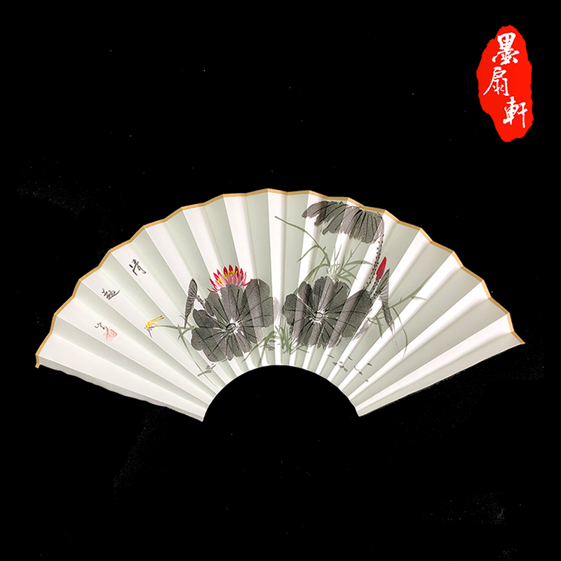10寸15方纯手绘梅兰竹菊牡丹荷花绢布扇面绫绢面折扇扇子替换面