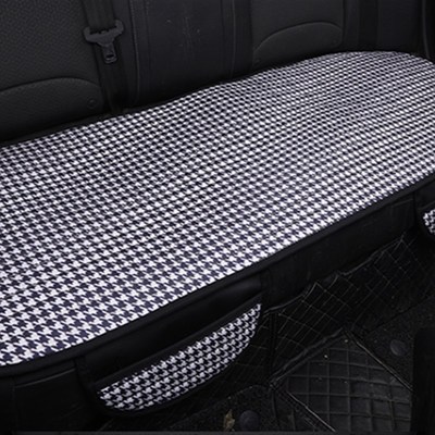 汽车坐垫四季亚麻卡通座垫后座长条爱女单片夏季免捆绑通用