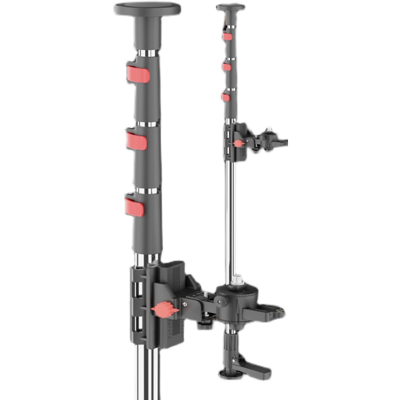 水平仪升降支撑杆快速固定加厚加粗不锈钢伸缩云台外线激光支架