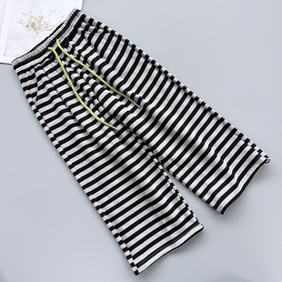 宝宝条纺针织直筒裤 春季 子女孩 女童休闲长裤 110