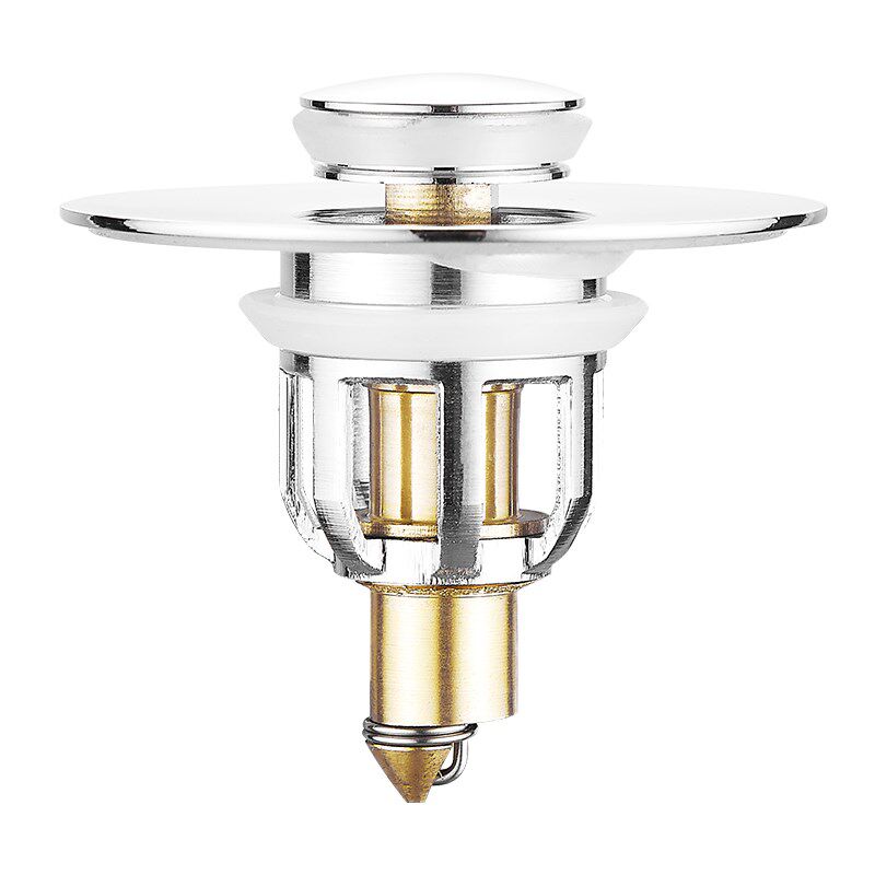 小号老式台盆水池防臭通用小口径按压式弹跳芯下水器洗手池漏水塞