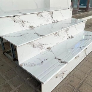 楼梯瓷砖踏步砖米.米一体弧边上釉楼梯踏步瓷砖大理石台阶