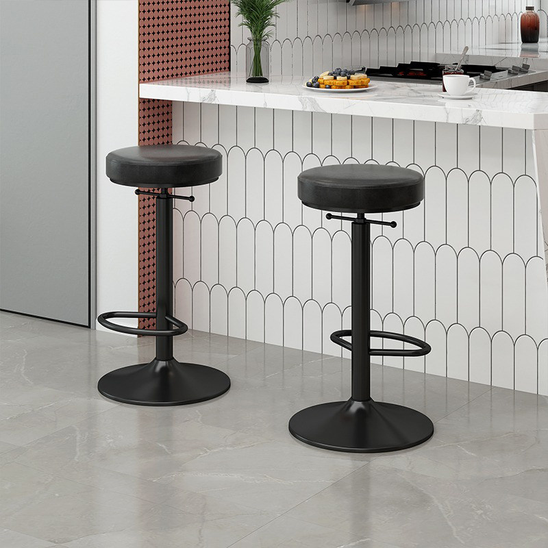 调升降吧台椅现代脚吧凳酒吧前台脚椅圆吧凳