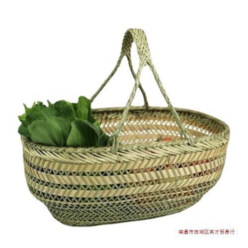 竹编圆形竹篮子鸡蛋篓子圆形包装筐竹篓竹筐子簚篮子手工